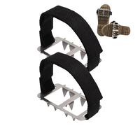 Adsfvs Sujecciones para Hielo para Calzado | 2 Piezas Crampones Antideslizantes Nieve - Crampones Ajustables Unisex Adultos Senderismo Caminata Jogging Viajero