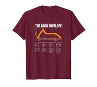 ADSR Modular Life Waveform Sintetizador Nerd Sintetizador Camiseta, Hombre, Granate, XXL