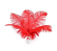 ADSUBHSJFAKK Plumas de avestruz rojas a granel, 24 plumas de avestruz grandes de 12 a 14 pulgadas para jarrón, centros de mesa de fiesta, boda y decoración del hogar