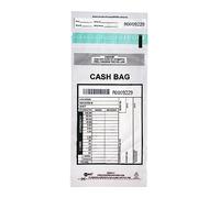ADSURE Bolsas de depósito para dinero en efectivo, paquete de 1000 unidades, 5 x 9 pulgadas, bolsa de plástico transparente a prueba de manipulaciones, panel de escritura y recibo extraíble, sobres de