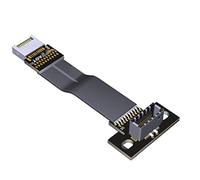 ADT-Link USB3.1 GEN2 Tipo-E a Tipo-E Cable de extensión interno USB 3.1 E Tipo macho a hembra Cable con agujeros para tornillos para placa base (20 cm)