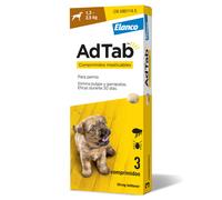 Adtab Antiparasitario 3 Comprimidos Masticables Para Perros 56Mg 1,3-2,5Kg
