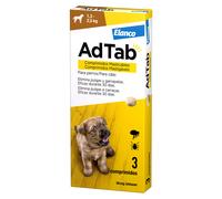 Adtab Antiparasitario 3 Comprimidos Masticables Para Perros 56Mg 1,3-2,5Kg
