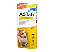 AdTab - Tableta masticable contra pulgas y garrapatas para perros de 5,5 a 11 kg - Cantidad: 1 tableta