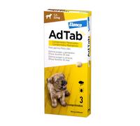 Adtab Antiparasitario 3 Comprimidos Masticables Para Perros 56Mg 1,3-2,5Kg