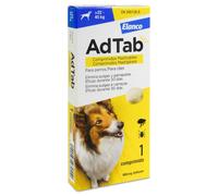 AdTab - Tableta masticable contra pulgas y garrapatas para perros de 22 a 45 kg - Cantidad: 1 tableta