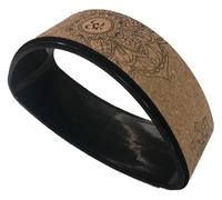 ADTUIUG Aro de Yoga, TPE Profesional de Madera del círculo Pilates Que Adelgaza el Entrenamiento la Espalda Ejercicio Gimnasio Yoga(Black Semicircle)