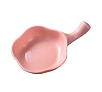 ADTUIUG Vasito para salsas, Cuenco for condimentos, plato pequeño con mango, for salsa, vinagre, 4 Uds(Roze)