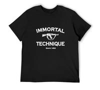 ADU Immortal Technique tee Army Vintage Machine Words Gift Unisex 100% Cotton Short-Sleeve T-Shirts Black M