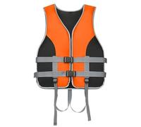 Adult Adjustable Kayaking Vest Buoyancy Aid Safety Straps Swimming Fishing Paddle Board Surfing Boating Water Sports Canoeing Outdoor Safety Gear High Buoyancy Flotation Vest(Orange,L)