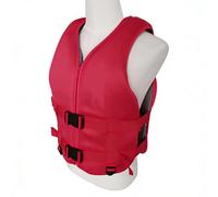 Adult Adjustable Kayaking Vest Buoyancy Aid Swimming Water Sports Surfing Boating Fishing Canoeing Rafting Outdoor Safety Gear High Buoyancy Flotation Vest(Red,M)