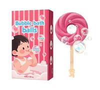 Adult Bubble Bath - 6 Pieces Cute Lollipop Shape Fragrance Salt Ball, Moisturizing Foam Bath Ball with Oils, Skin-Softening Spa Fizz, Relaxing Aromatherapy for Women Wife Grandma Family