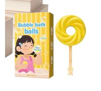 Adult Bubble Bath - Cute Lollipop Shape Fragrance Salt Ball for Women Wife Men Grandma Girls Youth Family Home Travel | 6 Pieces Foam Baths Balls, Scented Relaxing Soak, Colorful Fizzy Bath Experience