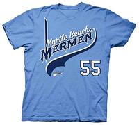 Adult Carolina Blue Eastbound & Down Myrtle Beach Mermen Logo 55 T-Tshirts Camisetas y Tops tee Sapphire(Medium)