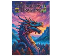 Adult Coloring Book Dungeons and Dragons. 30 Pages Illustration: Easy Guided Fantasy BIG Book | Coloring Book For Adult Boys and Girls | High School | ... Teen | Anti-stress and Relaxing on The Trip