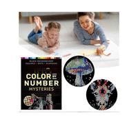 Adult Coloring Books for Stress Relief, 100 Color by Number Mysteries for Relaxation, Fun Anxiety Relief Activity