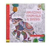 ADULT COLOURING BOOK - AMAZING ANIMALS & BIRDS