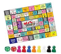 Adult Drinking Game, Interactive Dice Toy, Fun Party Activity, Compact Game Set, Ideal for Date Night, Wedding, Graduation, Family, Beach Events, Indoor and Outdoor, 14.96x11.02x0.08 Inches