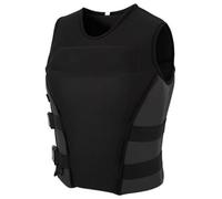 Adult Float Jacket Anti-Collision Neoprene Buoyancy Float Jacket for Fishing Swimming Boating Kayaking Surfing Canoeing Rafting Sailing Water Sports Outdoor Safety Gear Men Women(Black,S)