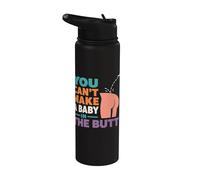 Adult Humor - You Can't Make A Baby In The Butt Stainless Steel Insulated Water Bottle
