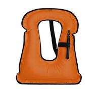 Adult Inflatable Kayaking Vest Bright Color Comfortable Water Sports Pool Beach Kayaking Boating Fishing Snorkeling Swimming Outdoor Safety Gear High Buoyancy Flotation(02-Orange)