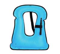 Adult Inflatable Kayaking Vest Bright Color Comfortable Water Sports Pool Beach Kayaking Boating Fishing Snorkeling Swimming Outdoor Safety Gear High Buoyancy Flotation(02-Sky Blue)