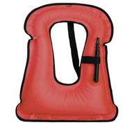 Adult Inflatable Surfing Vest, Portable High Buoyancy Safety Equipment for Kayaking, Paddle Boarding, Swimming, Water Sports, Adjustable Comfortable Flotation Gear for Men Women(Red)