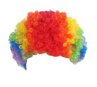 Adult jokers Wig - Short Curly Rainbow Wig for Halloween partys and Christmas Costumes | Synthetic Hair Wig for Cosplay, Funny Costume, Holiday Events and Festive Celebrations