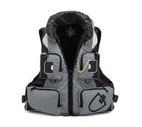 Adult Kayak Vest for Men and Women, High-Buoyancy Adjustable Safety Vest with Detachable Multi-Pocket Storage Bag, Comfort Wear for Kayaking, Boating, Fishing, Surfing, Swimming(Gris,XXL)