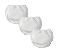 Adult Leakproof Underwear for Incontinence, Washable Low Noise Reusable Adult Diaper Cover, Plastic Pants Cover Unisex(White,XX-Large)
