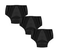 Adult Leakproof Underwear for Incontinence, Washable Low Noise Reusable Adult Diaper Cover, Plastic Pants Cover Unisex(Black,Large)