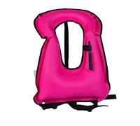 Adult Life Vest - Portable Inflatable Snorkeling Jacket | 220 Lbs Maximum Load, Lightweight Polyester Composite PVC, Foldable Swimming Aid For Beginners with Mesh Drying Bag