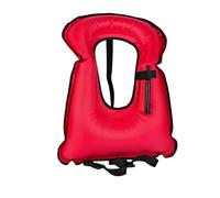 Adult Life Vest - Portable Inflatable Snorkeling Jacket | 220 Lbs Maximum Load, Lightweight Polyester Composite PVC, Foldable Swimming Aid For Beginners with Mesh Drying Bag