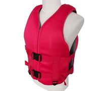 Adult Life Vest with High Buoyancy, Zipper and Adjustable Belt for Kayaking, Diving, Surfing, Swimming, Fishing, Boating, Paddle Boarding, Water Sports Safety(Red,XL)