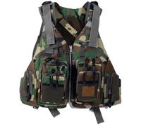Adult Lightweight Kayaking Vest High Buoyancy Adjustable Belt Boating Fishing Surfing Water Sports Swimming Canoeing Rafting Paddle Boarding Outdoor Safety Gear Flotation Aid(Camo)