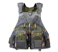Adult Lightweight Kayaking Vest High Buoyancy Adjustable Belt Boating Fishing Surfing Water Sports Swimming Canoeing Rafting Paddle Boarding Outdoor Safety Gear Flotation Aid(Green)