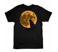 Adult Men's True Blood TV Show Howling Werewolf Wolf Moon Black T-T-Shirts Hemden tee Black(Medium)