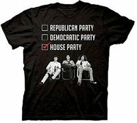 Adult Men's Workaholics Republican Democratic House Party Black T-Tshirts Camisetas y Tops tee Black(Large)