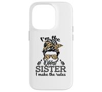 Adult Messy Bun I Make The Rules Oldest 3 Sisters Siblings Carcasa para iPhone 14 Pro