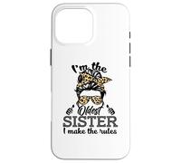 Adult Messy Bun I Make The Rules Oldest 3 Sisters Siblings Carcasa para iPhone 16 Pro MAX