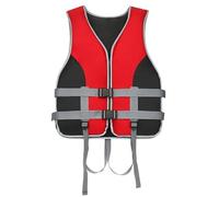 Adult Neoprene Kayaking Vest High Buoyancy Adjustable Water Sports Swimming Boating Fishing Surfing Canoeing Rafting Paddle Boarding Outdoor Safety Gear Flotation Aid Vest(Red,L)