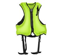 Adult Portable Inflatable Kayaking Vest Manual Adjustable Swimming Fishing Water Sports Boating Surfing Canoeing Rafting Outdoor Safety Gear High Buoyancy Flotation Aid Vest(Green)