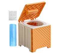 Adult Portable Toilet - Compact Foldable Potty, Non-Slip Training Toilet with Pvc Cushion | Convenient for Home, Travel, eemergency Use, Outdoor Activities, Rvs, Construction Sites, and Elderly Care