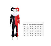 (Adult S,Red Black Clown)Halloween Costume Suits Terrifier 2 Art the Clown Cosplay Jumpsuit Carnival Gift