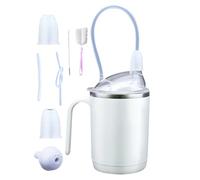 Adult Sippy Cups, Spill Proof Drinking Cup with Straw, 4.33x2.95x6.69 Inches Easy Grip Handle, Safe Non-Tip Design, Ideal for Home, Hospital, Travel, and Daily Use