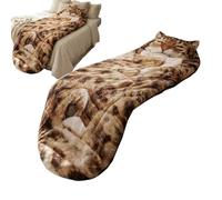 Adult Sleep Sack | 68x31inch Soft Comfortable Plush Cat | Large Warm Blankets For Winter | For Home Office School Dorm Travel Backpacking Winter Cold Weather Women Men