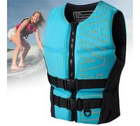 Adult Surfing Vest Neoprene Adjustable Buoyancy Aid Lightweight Safety Swim Surfing Vest for Men Women Kayaking Fishing Boating Swimming Paddle Boarding Water Sports(Blue,S)