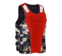 Adult Surfing Vest Neoprene Adjustable Buoyancy Aid Safety Swim Surfing Vest for Men Women Water Skiing Wakeboarding Fishing Kayaking Boating Paddle Boarding Water Sports(Red,M)