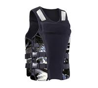 Adult Surfing Vest Neoprene Adjustable Buoyancy Aid Safety Swim Surfing Vest for Men Women Water Skiing Wakeboarding Fishing Kayaking Boating Paddle Boarding Water Sports(Black,S)