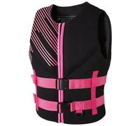 Adult Surfing Vest Neoprene High Buoyancy Adjustable Safety Swim Surfing Vest for Men Women Kayaking Fishing Boating Swimming Paddle Boarding Water Sports Activities Pro(Pink,S)
